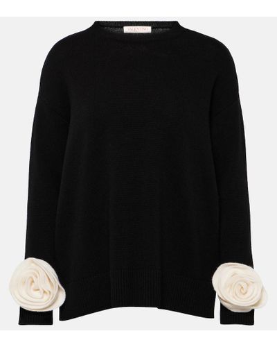 Valentino Verzierter Pullover aus Schurwolle - Schwarz