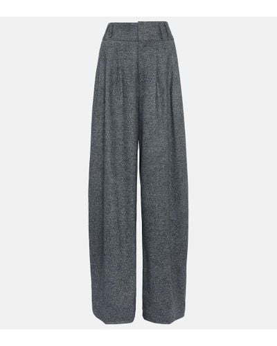 Altuzarra Tyr High-rise Wool-blend Wide-leg Pants - Gray