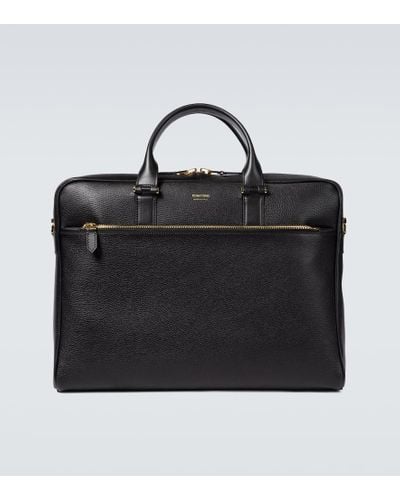 Tom Ford Grained Leather Briefcase - Black
