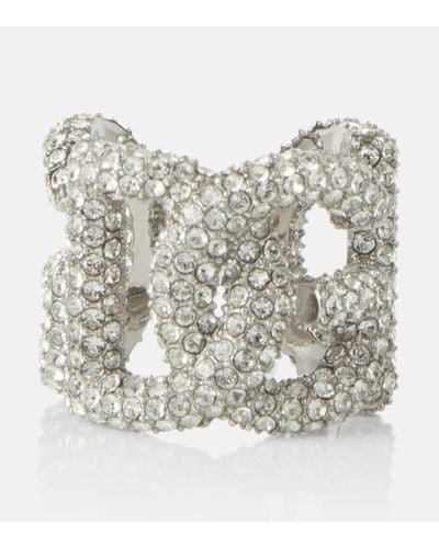 Dolce & Gabbana Anello con decorazione di cristalli - Metallizzato