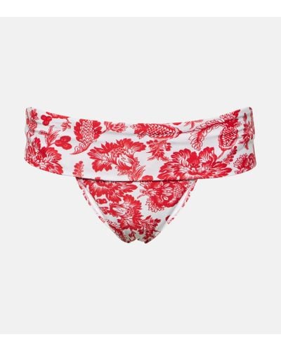 Melissa Odabash Slip bikini Brussels con stampa floreale - Rosso