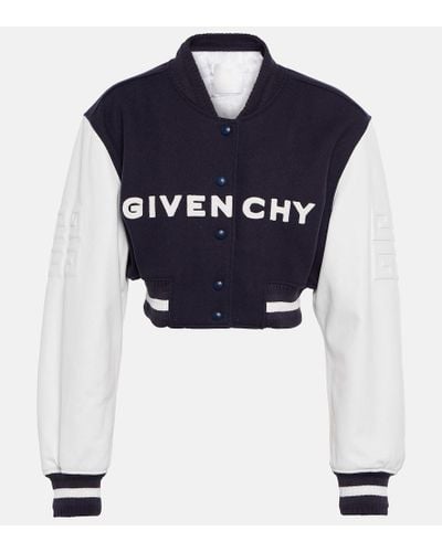 Givenchy Collegejacke 4G aus einem Wollgemisch - Blau