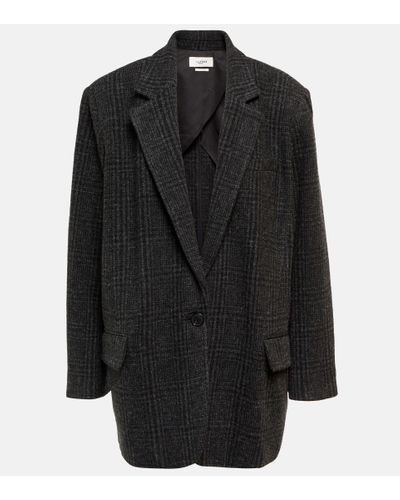 Isabel Marant Isabel Marant, Etoile Checked Wool Coat - Black
