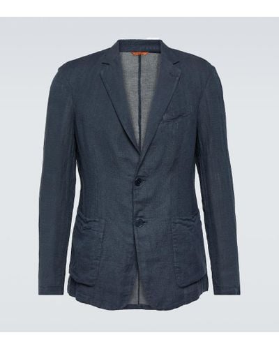 Barena Blazer Borgo de lino y algodon - Azul