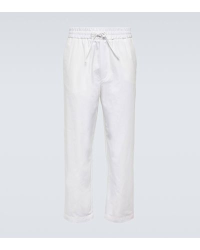 Lardini Pantalon de survetement en coton - Blanc
