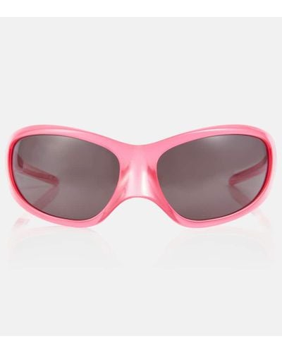 Balenciaga Skin Oval Sunglasses - Pink