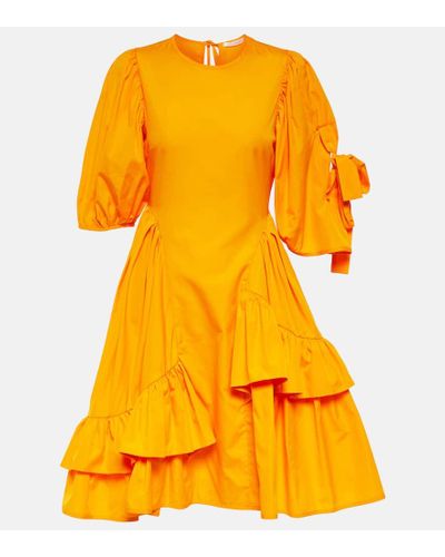 Cecilie Bahnsen Minikleid aus Baumwolle - Gelb