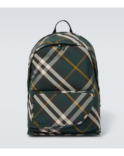 Burberry Shield Check Backpack - Green
