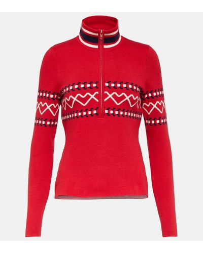 The Upside Monterosa Blanche Cotton Sweater - Red