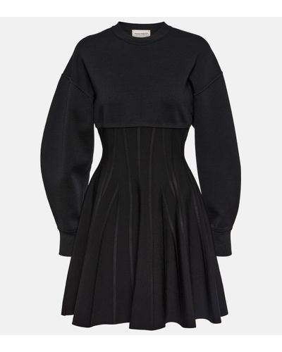 Alexander McQueen Knit Minidress - Black
