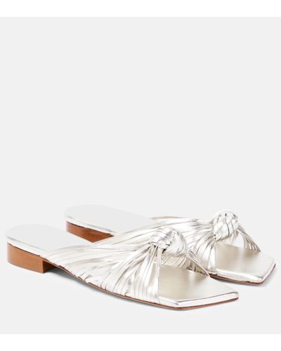 Souliers Martinez Feston Leather Sandals - White