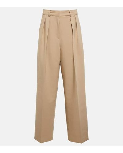 Frankie Shop Corrin Pleated Straight Pants - Natural
