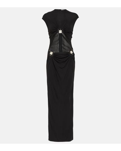 Christopher Esber Embellished Cutout Jersey Maxi Dress - Black