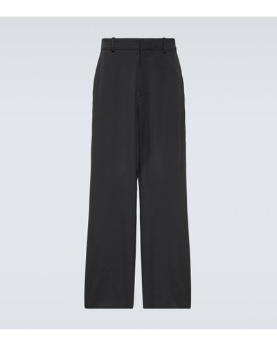 The Row Baylor Wool Wide-leg Trousers - Grey