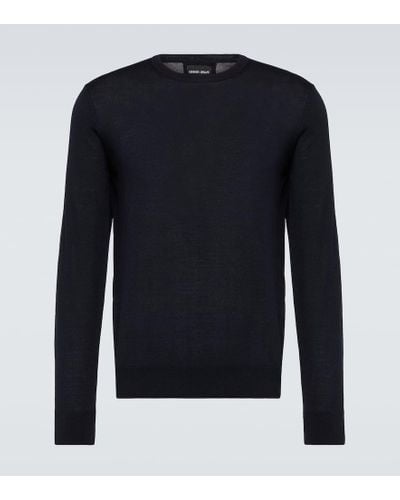 Giorgio Armani Virgin Wool Sweater - Blue