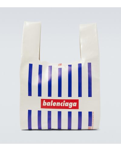 Balenciaga Monday Leather Tote Bag - White