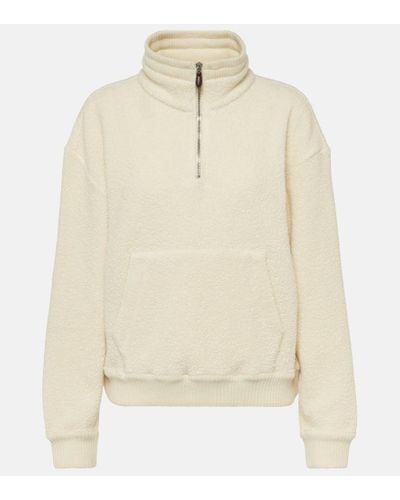 Loro Piana High-neck Cashmere And Cotton Sweatshirt - Natural