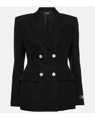Versace Tailored Virgin Wool Blazer - Black