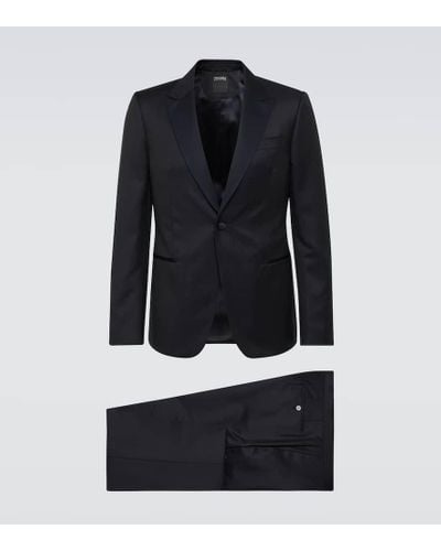 Zegna Wool And Mohair Tuxedo - Blue