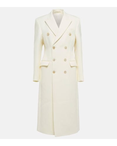 Wardrobe NYC Double-breasted Wool Twill Coat - Natural