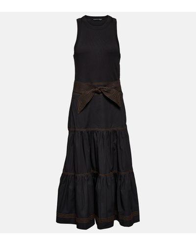 Veronica Beard Austyn Cotton-blend Maxi Dress - Black