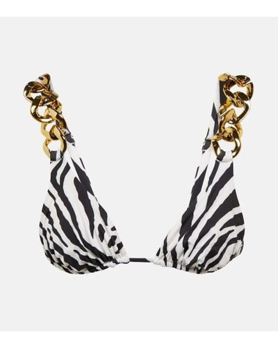 SAME Chain-embellished Bikini Top - Metallic