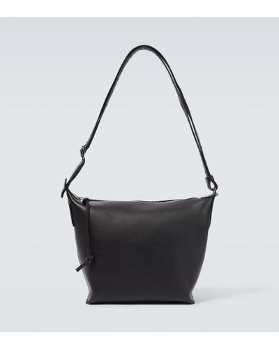 Loewe Messenger Bag Cubi Small aus Leder - Schwarz