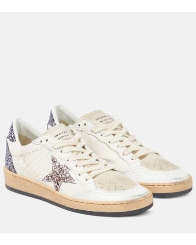 Golden Goose Ball Star Leather Trainers - White
