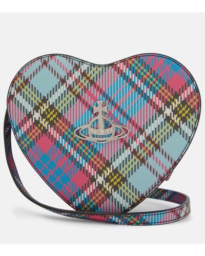 Vivienne Westwood Louise Small Tartan Faux Leather Crossbody Bag - Blue