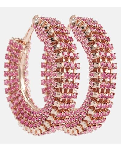Magda Butrym Crystal-embellished Hoop Earrings - Pink