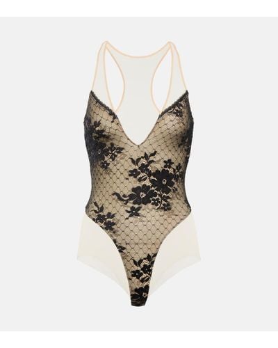 Wolford X N21 Monica Lace-paneled Bodysuit - Multicolor