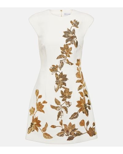 Rebecca Vallance Versailles Embellished Crepe Minidress - Metallic