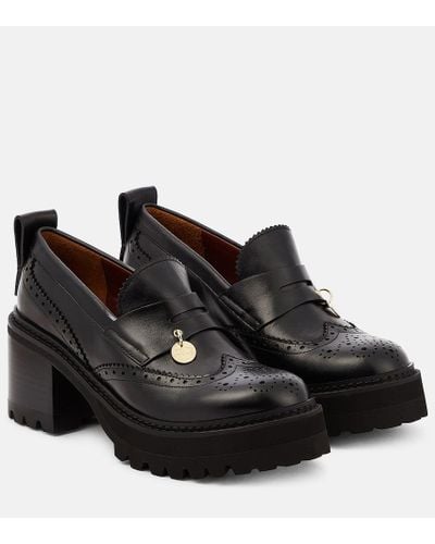 See By Chloé Pumps mocassino Aria in pelle - Nero