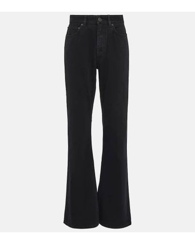 Balenciaga Mid-Rise Wide-Leg Jeans - Schwarz