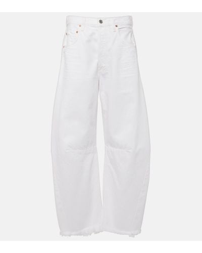 Citizens of Humanity Horseshoe Mid-rise Wide-leg Jeans - White