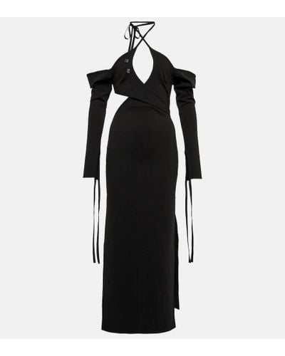 The Attico Cotton Blend Dress - Black