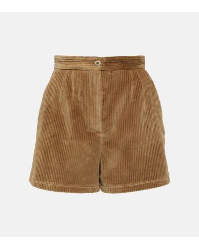 Dolce & Gabbana Shorts de pana de tiro alto - Neutro