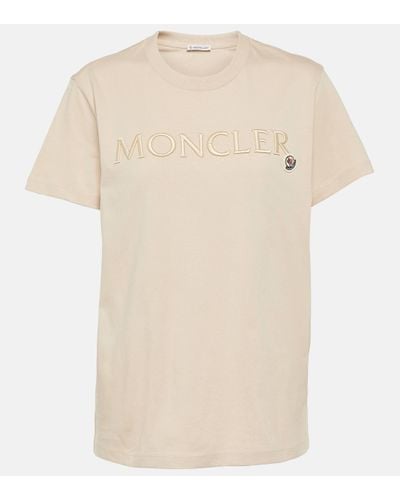 Moncler Cotton Jersey T-shirt - Natural