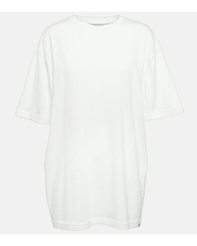 Extreme Cashmere T-shirt N°269 Rik en coton et cachemire - Blanc