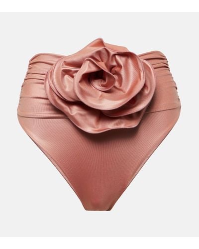 Magda Butrym Culotte de bikini a fleur - Rose