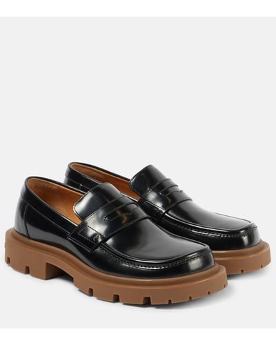 Maison Margiela Ivy Leather Loafers - Black