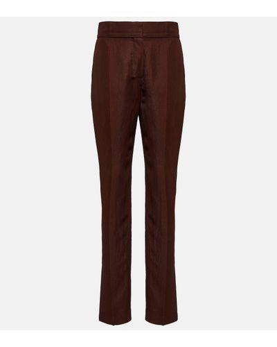 Jacquemus Le Pantalon Tibau High-rise Tapered Trousers - Brown