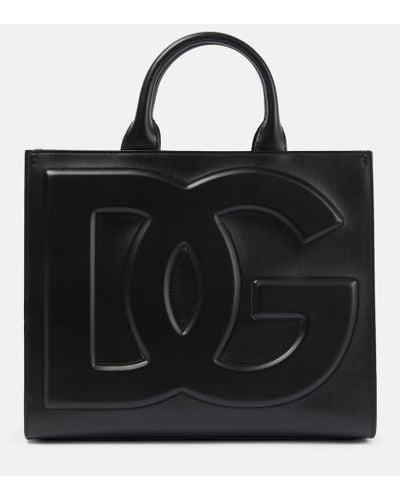 Dolce & Gabbana Leather Dg Daily Tote Bag - Black