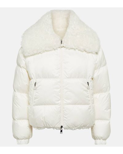 Moncler Murray Faux Shearling-trimmed Jacket - White