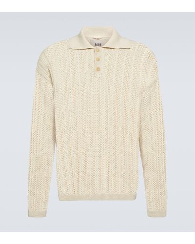 Bode Knitted Cotton Polo Shirt - White
