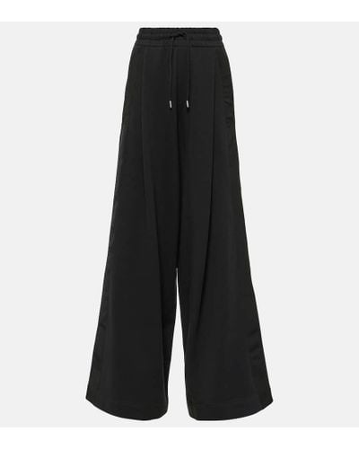 Dries Van Noten Cotton Jersey Wide-leg Sweatpants - Black