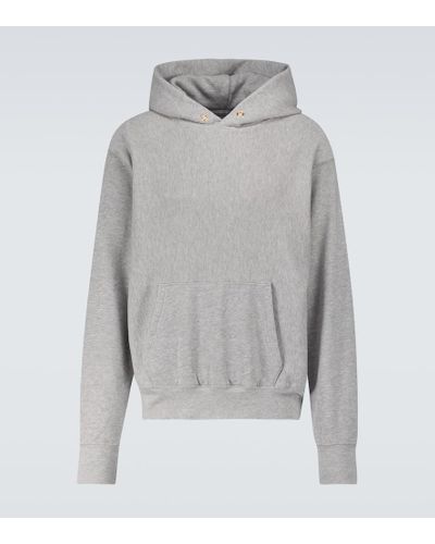 Les Tien Cotton Hooded Sweatshirt - Gray