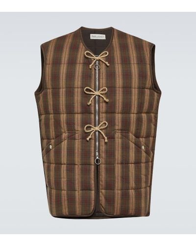 Our Legacy Reversible Padded Vest - Brown
