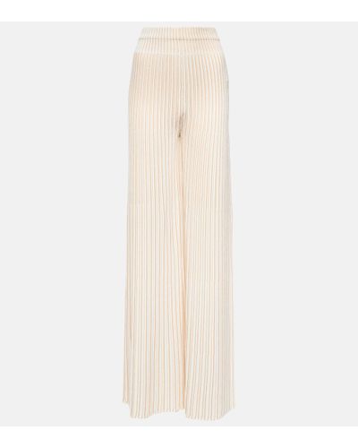 Balmain High-rise Knitted Trousers - White