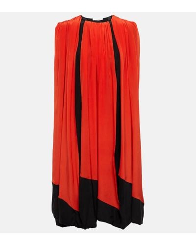 The Row Althea Silk Tunic Top - Red